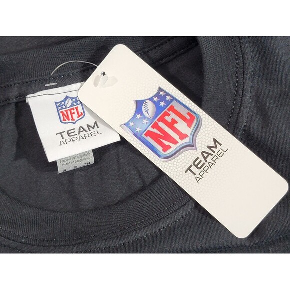 ALK Men's Small NFL Team Apparel Las Vegas Raiders T-Shirt Tee Shirt Top Blk NEW - Picture 3 of 5